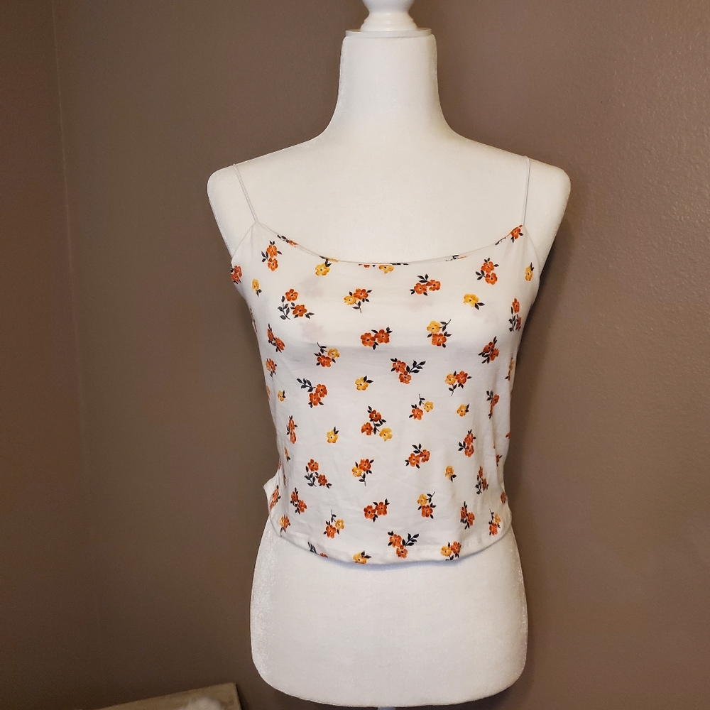 gaze flower crop top Sz M